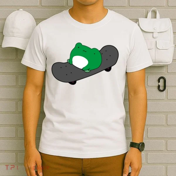 Funny Frog On Skateboard T-Shirt