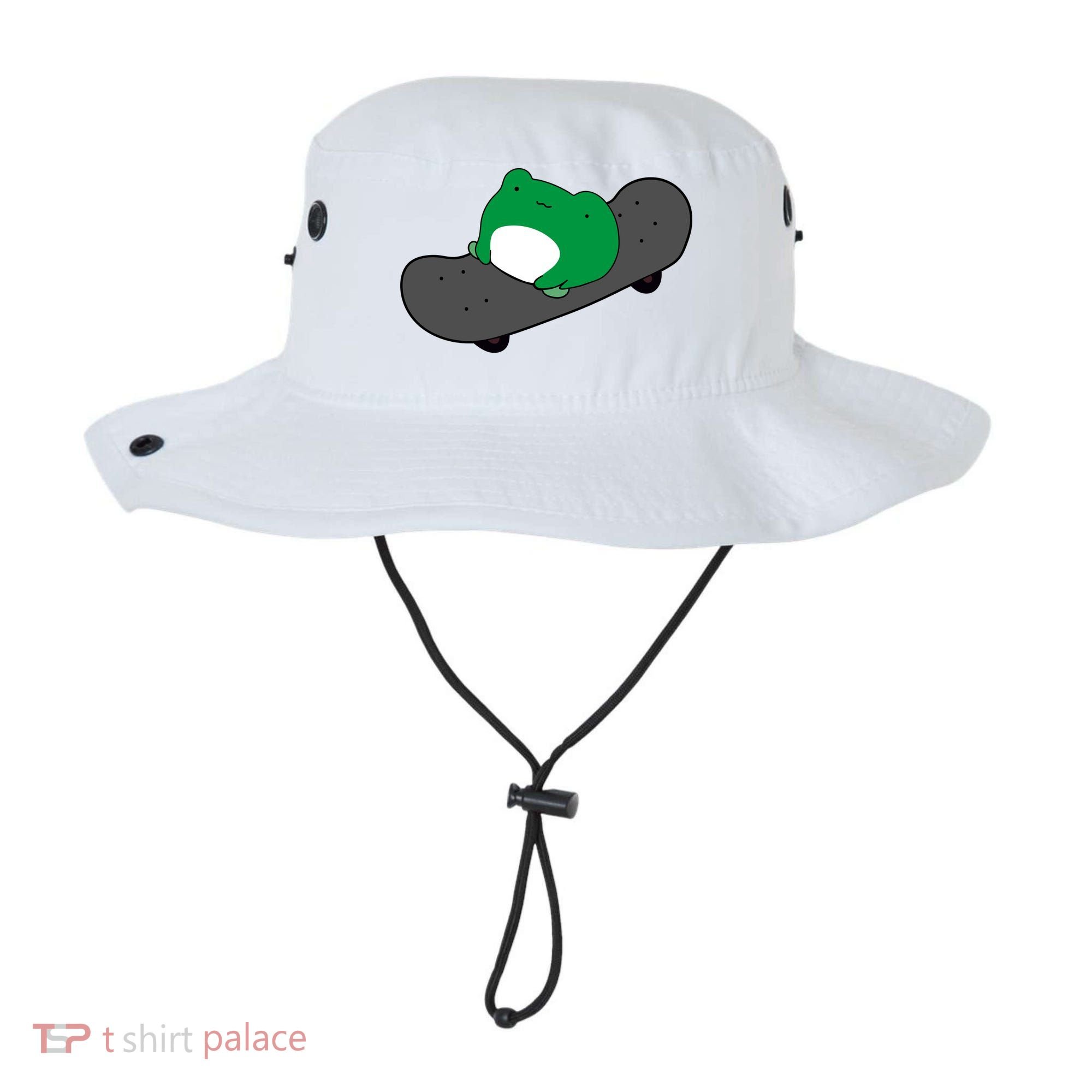 Funny Frog On Skateboard Bucket Hat