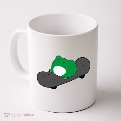 Funny Frog On Skateboard Coffee Mug