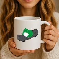 Funny Frog On Skateboard Coffee Mug thumb 3