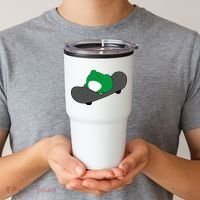 Funny Frog On Skateboard Tumbler thumb 2