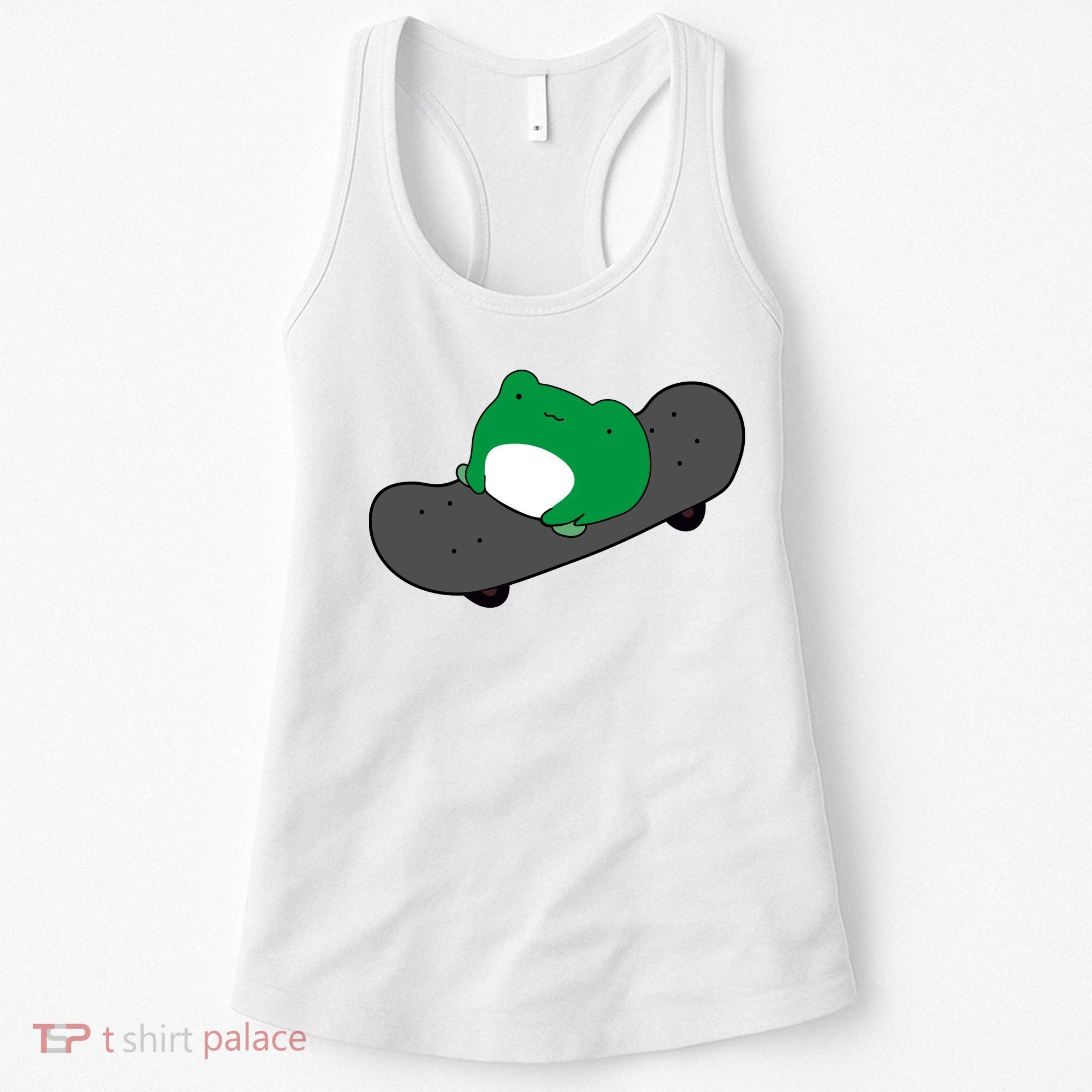 Funny Frog On Skateboard Women's Tank Top
