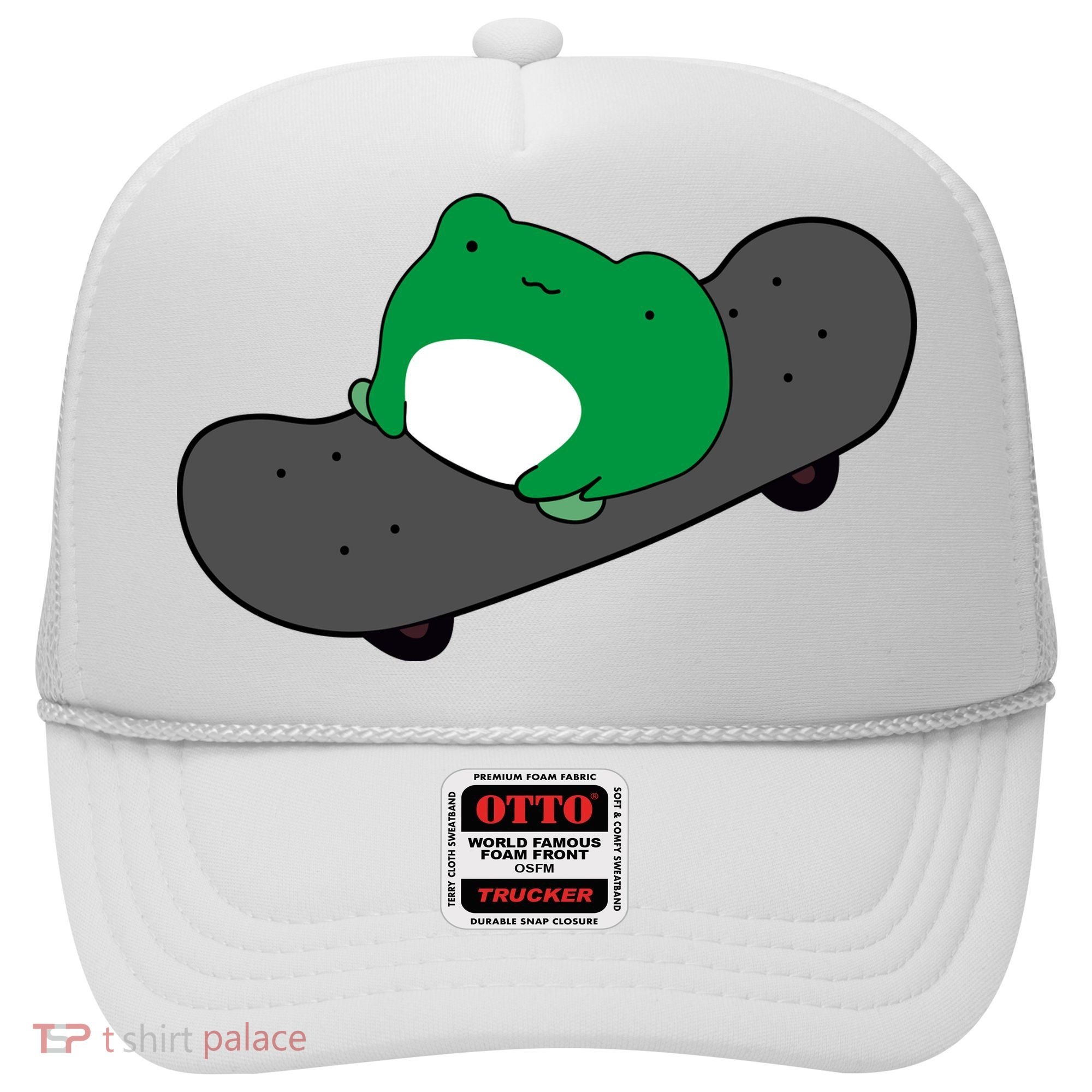 Funny Frog On Skateboard Hat