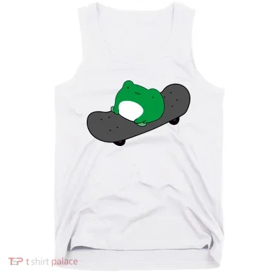 Funny Frog On Skateboard Tank Top