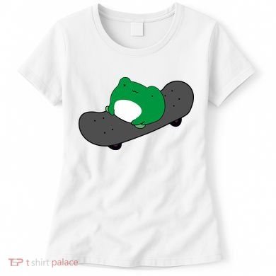 Funny Frog On Skateboard Women's T-Shirt