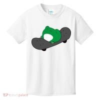 Funny Frog On Skateboard Kids T-Shirt thumb 0
