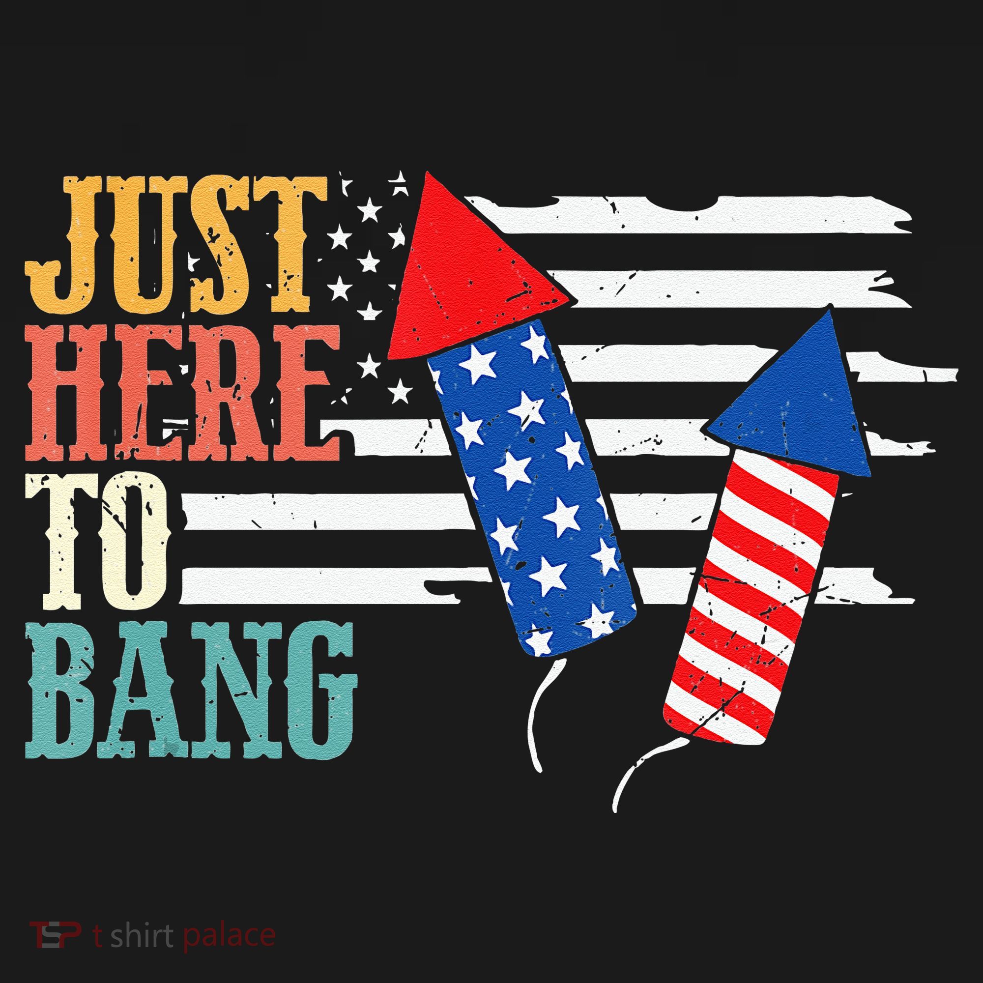Funny Fourth Of July 4th Of July Im Just Here To Bang Women's Tank Top