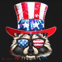 Funny Fourth Of July Fireworks Raccoon Apron thumb 3