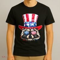Funny Fourth Of July Fireworks Raccoon T-Shirt thumb 3