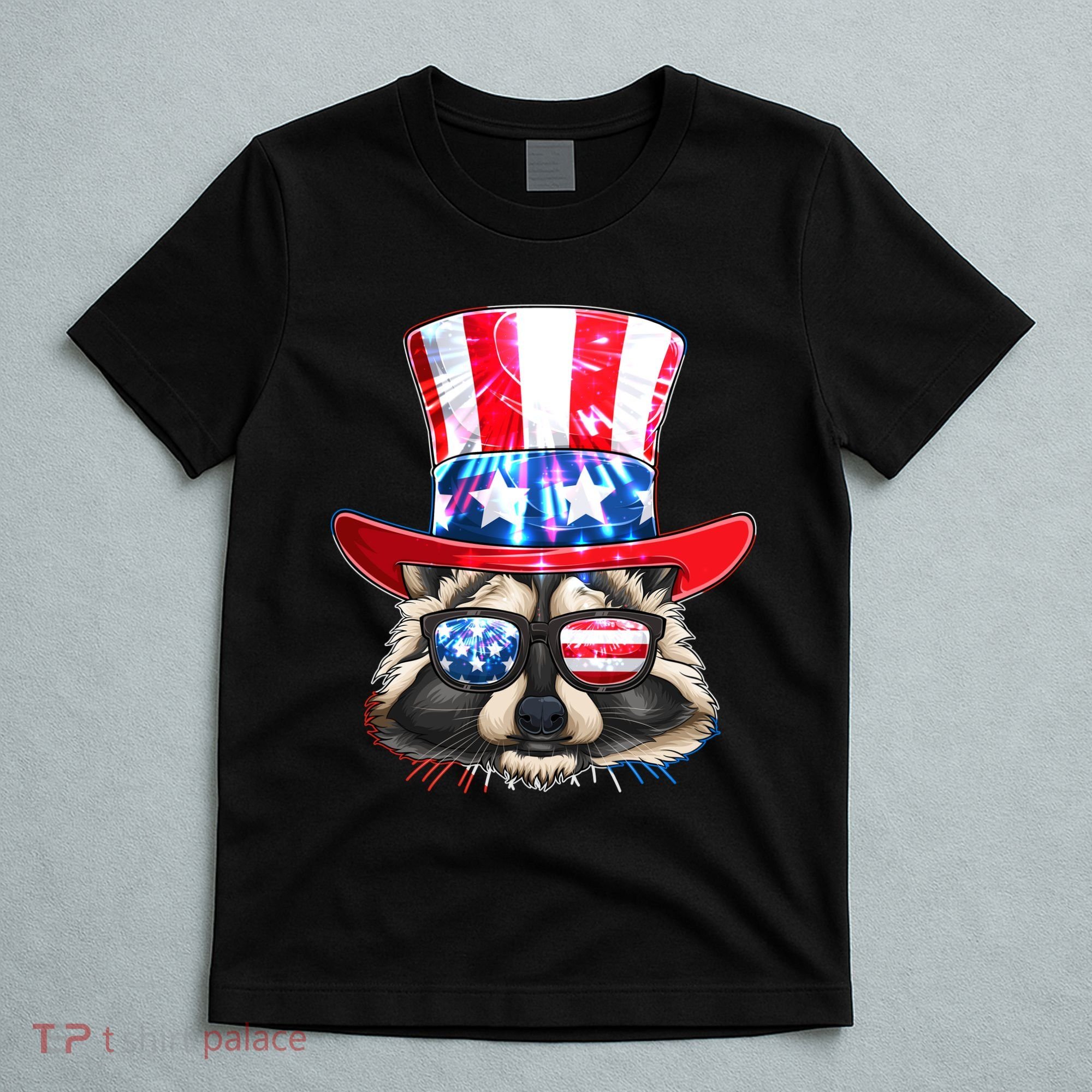 Funny Fourth Of July Fireworks Raccoon T-Shirt