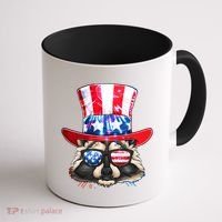 Funny Fourth Of July Fireworks Raccoon Coffee Mug thumb 1