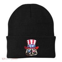 Funny Fourth Of July Fireworks Raccoon Beanie thumb 0