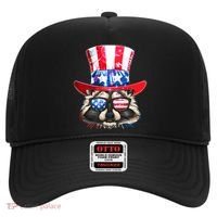 Funny Fourth Of July Fireworks Raccoon Hat thumb 0