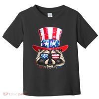 Funny Fourth Of July Fireworks Raccoon Toddler T-Shirt thumb 0