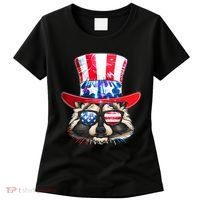 Funny Fourth Of July Fireworks Raccoon Women's T-Shirt thumb 0
