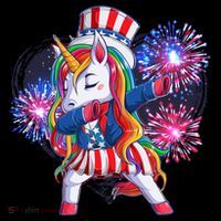 Funny Fourth Of July Fireworks Dabbing Unicorn Coffee Mug thumb 5