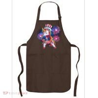 Funny Fourth Of July Fireworks Dabbing Unicorn Apron thumb 0