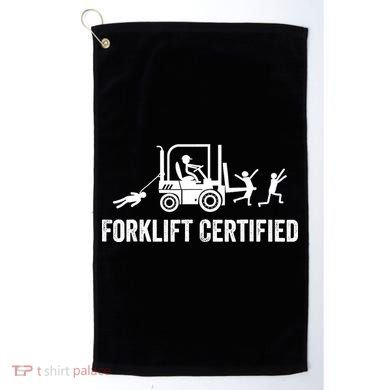 Funny Forklift Operator Forklift Certified Retro Vintage Golf Towel