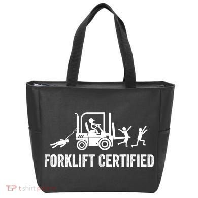 Funny Forklift Operator Forklift Certified Retro Vintage Tote Bag