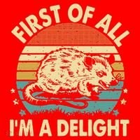 Funny First Of All IM A Delight Gift Santa Hat thumb 1