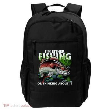 Funny Fishing Or Thinking About It Backpack
