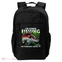 Funny Fishing Or Thinking About It Backpack thumb 0