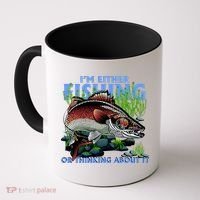 Funny Fishing Or Thinking About It Coffee Mug thumb 0