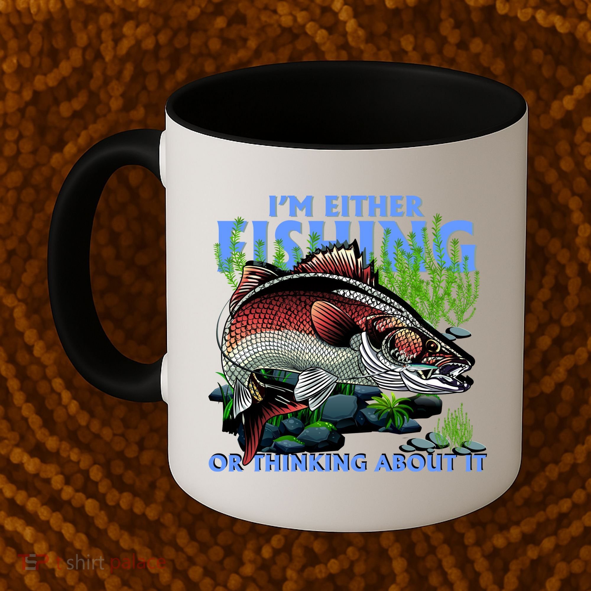 Funny Fishing Or Thinking About It Coffee Mug