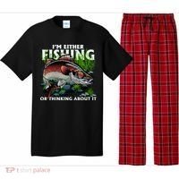 Funny Fishing Or Thinking About It Pajama Set thumb 0