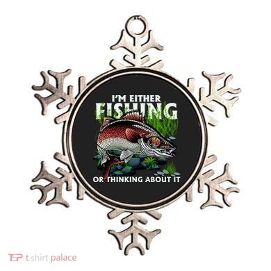 Funny Fishing Or Thinking About It Ornament