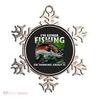 Funny Fishing Or Thinking About It Ornament thumb 0