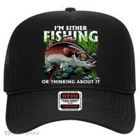 Funny Fishing Or Thinking About It Hat thumb 0