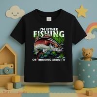Funny Fishing Or Thinking About It Toddler T-Shirt thumb 3