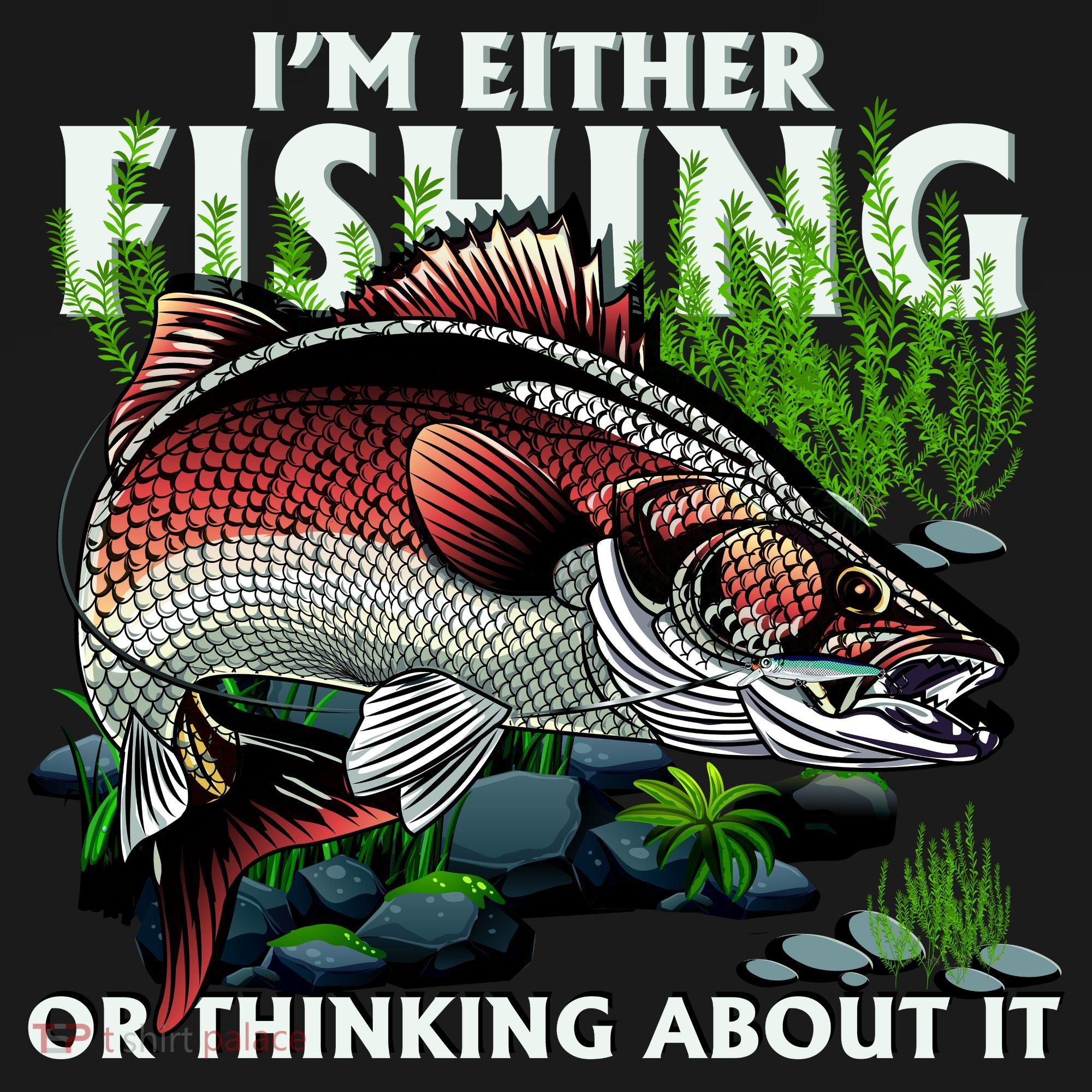 Funny Fishing Or Thinking About It Women's T-Shirt
