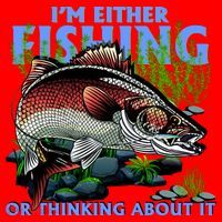 Funny Fishing Or Thinking About It Santa Hat thumb 1
