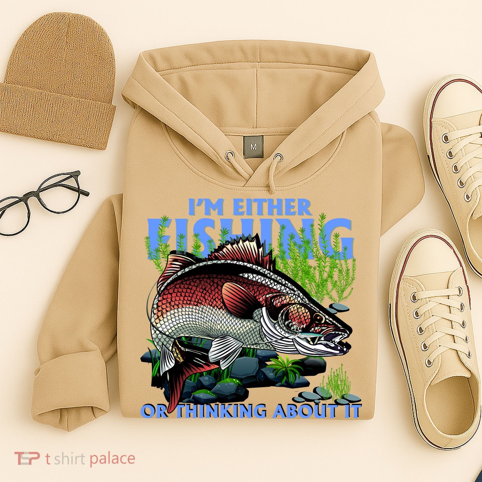 Funny Fishing Or Thinking About It Hoodie