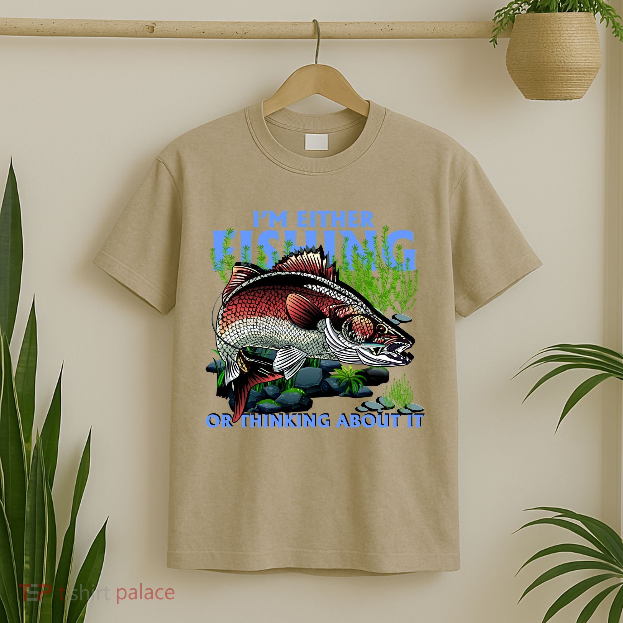 Funny Fishing Or Thinking About It T-Shirt