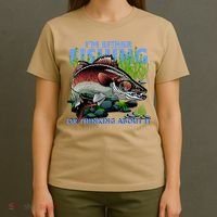 Funny Fishing Or Thinking About It T-Shirt thumb 4