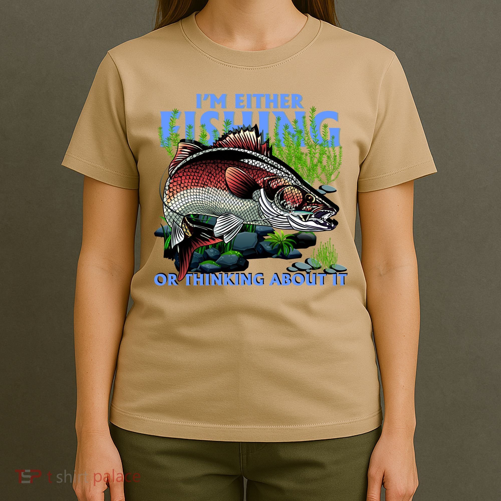Funny Fishing Or Thinking About It T-Shirt