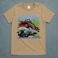 Funny Fishing Or Thinking About It T-Shirt thumb 5