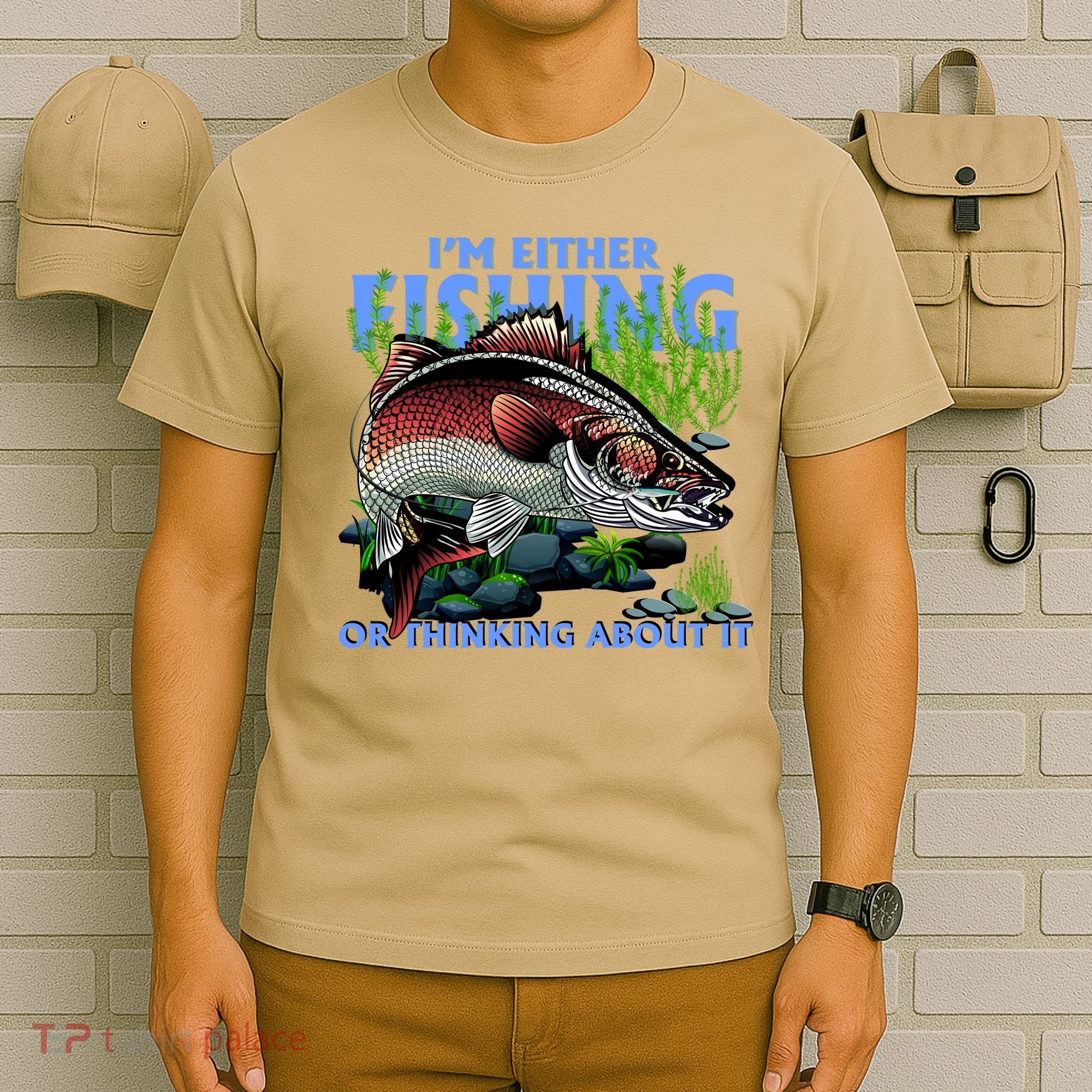 Funny Fishing Or Thinking About It T-Shirt