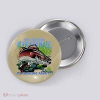 Funny Fishing Or Thinking About It Button thumb 0
