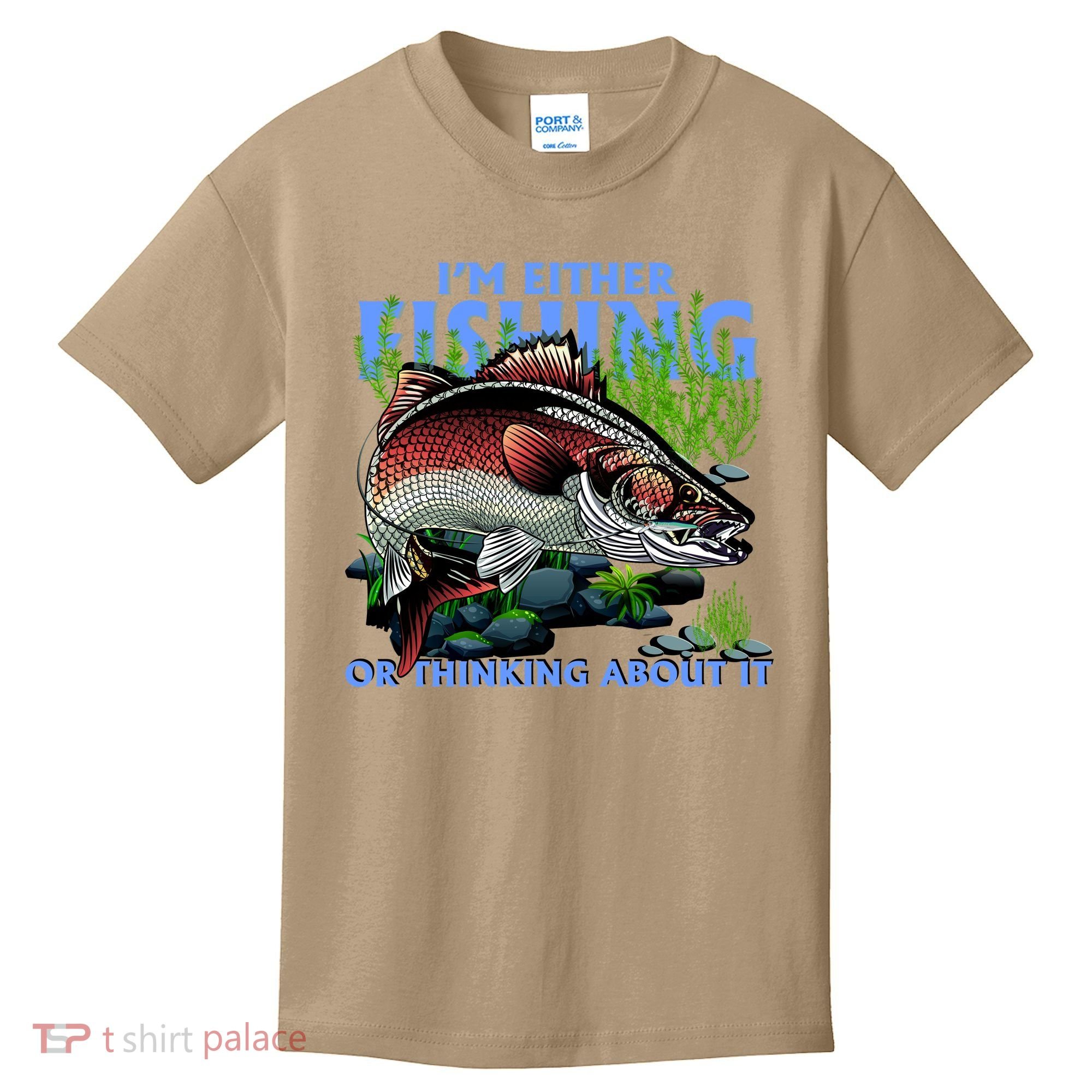 Funny Fishing Or Thinking About It Kids T-Shirt