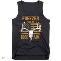 Freezer Full Of Good Aim Deer Hunting Season Hunter Dad Tank Top thumb 0