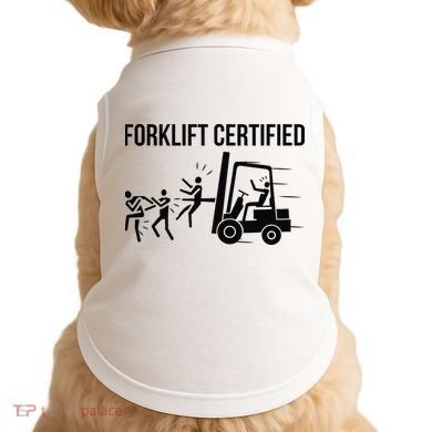 Funny Forklift Operator Forklift Certified Retro Vintage Doggie Tank