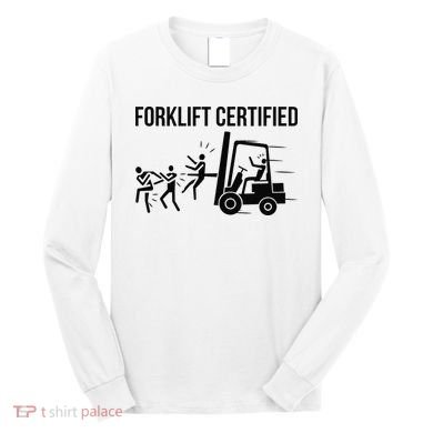 Funny Forklift Operator Forklift Certified Retro Vintage Long Sleeve Shirt