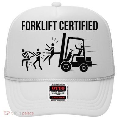 Funny Forklift Operator Forklift Certified Retro Vintage Hat