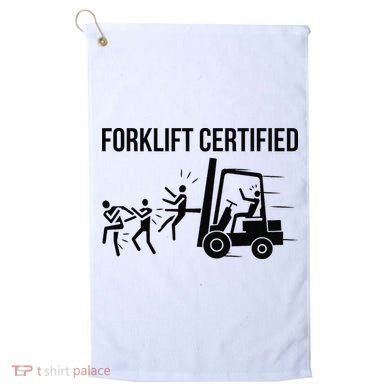 Funny Forklift Operator Forklift Certified Retro Vintage Golf Towel