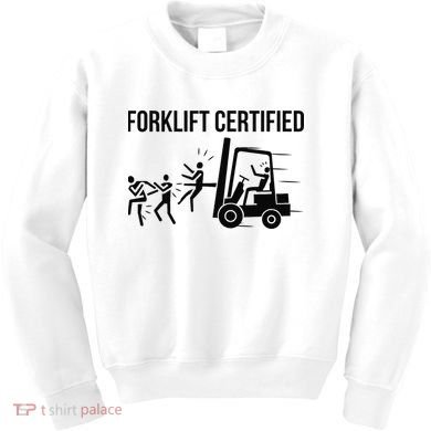 Funny Forklift Operator Forklift Certified Retro Vintage Kids Sweatshirt