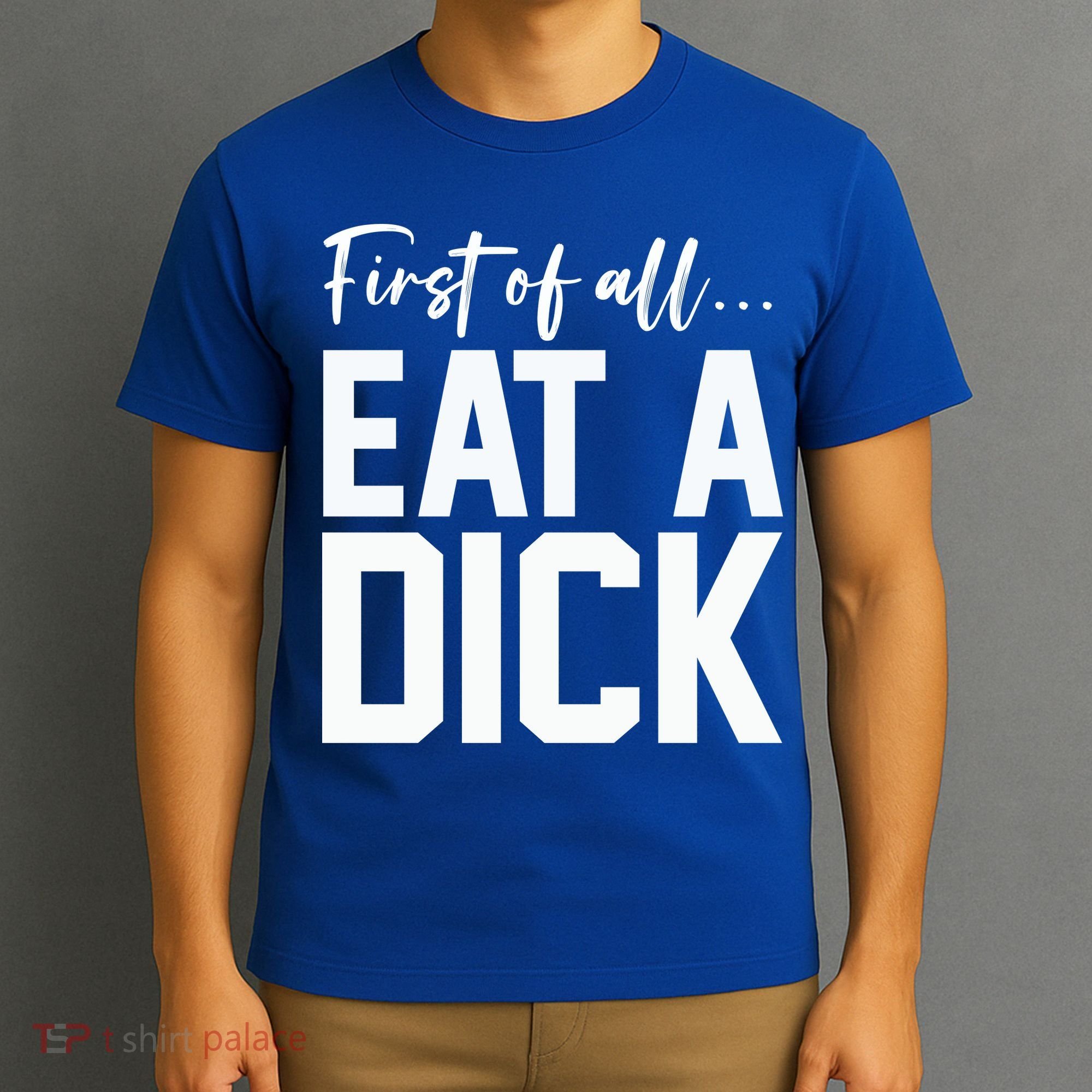 Funny First Of All Eat A Dick Funny Sarcasm Gift T-Shirt